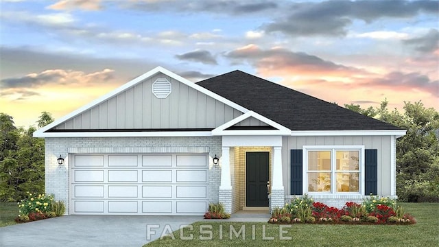 view of front of home featuring a garage