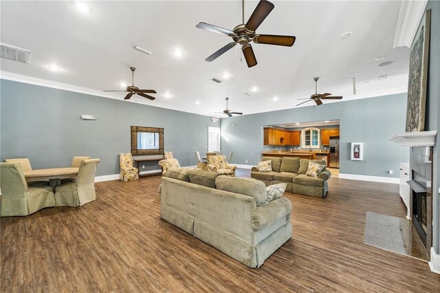 living room featuring hardwood / wood-style floors