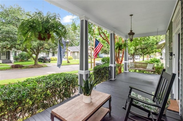 view of patio with covered porch