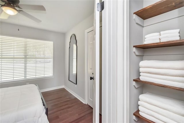 3132 Wellborne Dr W, Mobile, AL 36695 - bedroom featuring wood finished floors and a ceiling fan