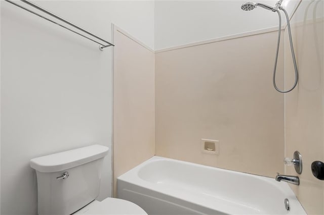 bathroom with shower / tub combination and toilet