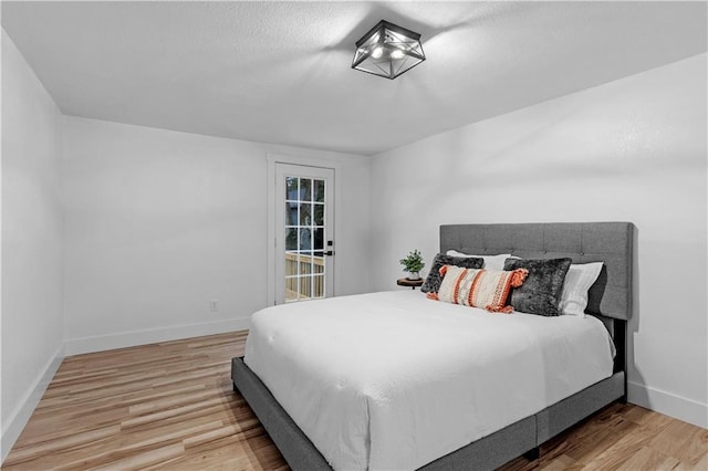 bedroom featuring light hardwood / wood-style flooring