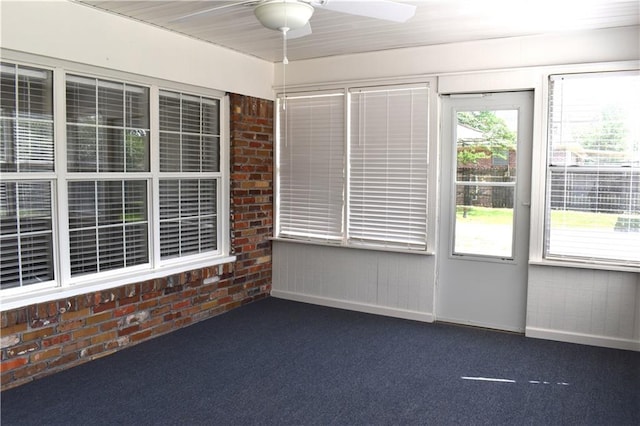 6208 Anthony Dr W, Theodore, AL 36582 - unfurnished sunroom with a ceiling fan