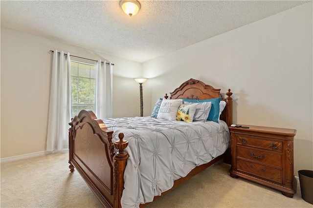 bedroom with a textured ceiling