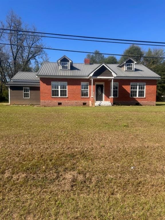 single story home with a front yard