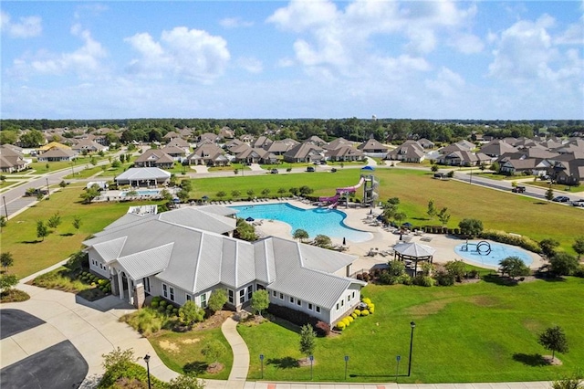 drone / aerial view featuring a residential view