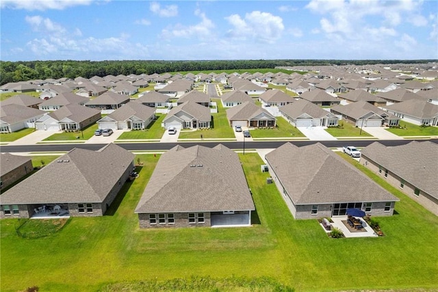 aerial view with a residential view