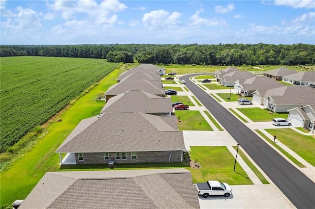 aerial view with a residential view