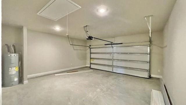 10706 Relic Rd N, Mobile, AL 36608 - garage featuring water heater, a garage door opener, and recessed lighting