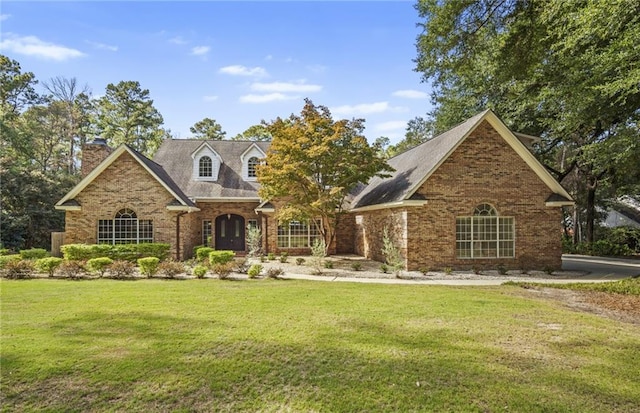 view of front of house with a front yard