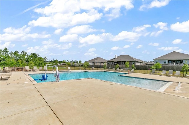 view of pool with a patio