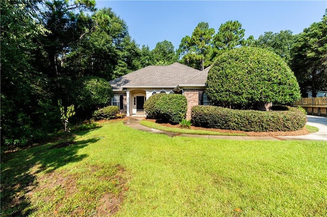 view of front of house featuring a front yard