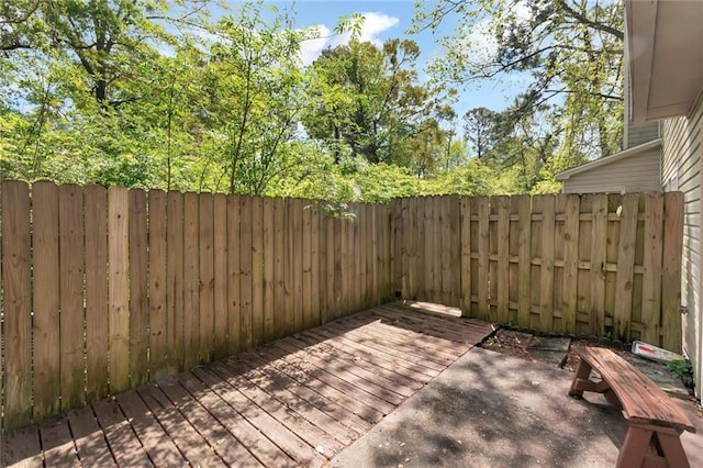 view of patio / terrace with a deck