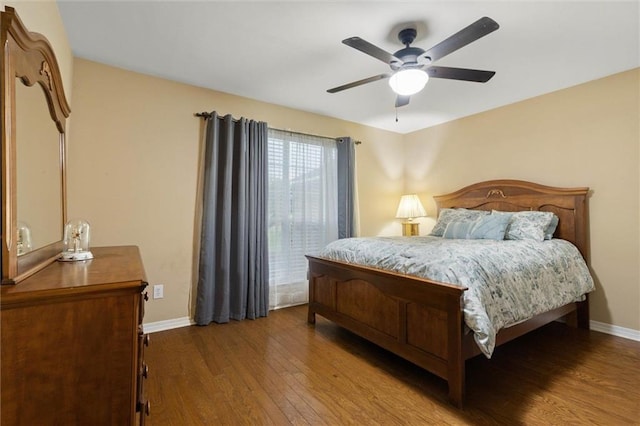 8719 Leven Ct, Mobile, AL 36695 - bedroom with wood finished floors and a ceiling fan
