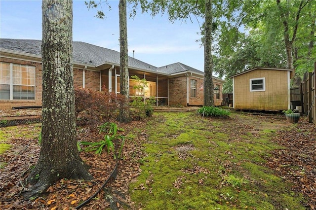 8719 Leven Ct, Mobile, AL 36695 - view of yard featuring a storage unit