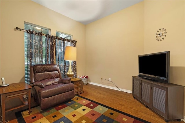 8719 Leven Ct, Mobile, AL 36695 - living area featuring wood finished floors and baseboards