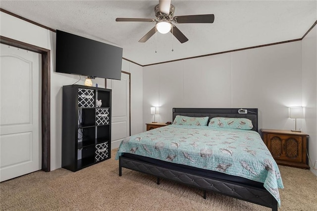 8801 Jack Williams Rd, Wilmer, AL 36587 - bedroom with light colored carpet and ceiling fan
