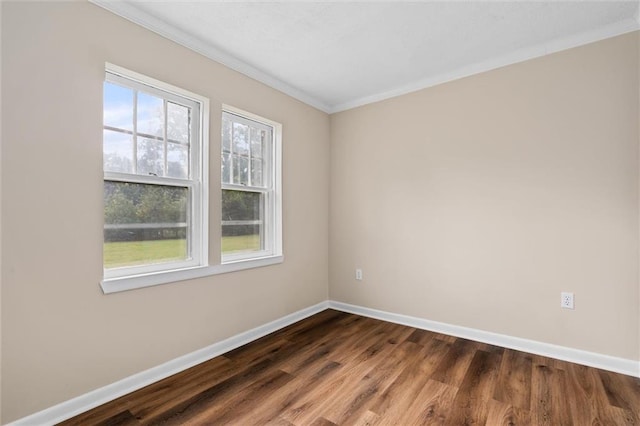 4630 General Rd, Mobile, AL 36619 - spare room featuring crown molding and dark wood-style floors