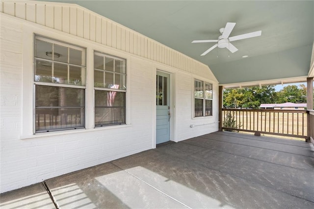 4630 General Rd, Mobile, AL 36619 - wooden porch featuring a ceiling fan