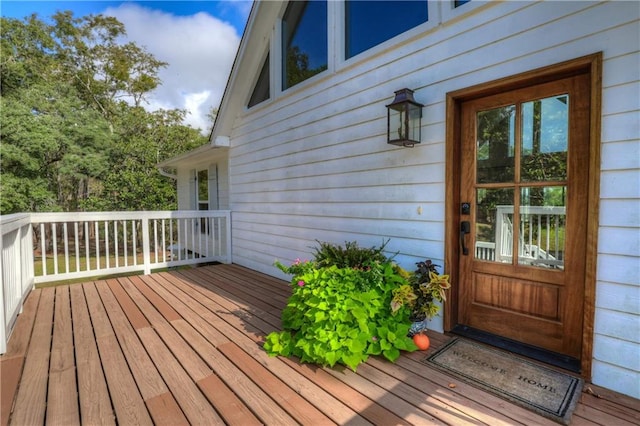 view of wooden deck