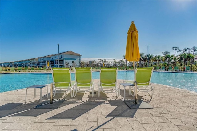 view of pool with a patio area