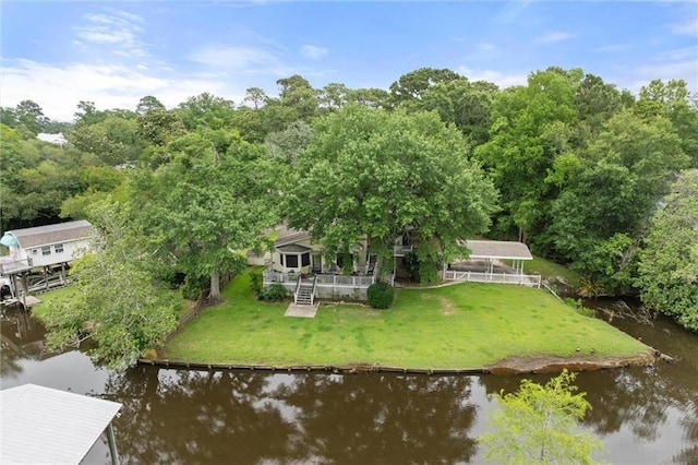 3765 Rabbit Creek Ct, Theodore, AL 36582 - view from above of property with a large body of water
