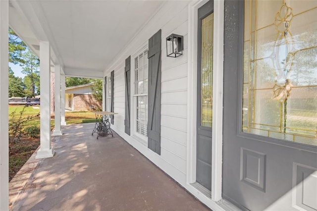 view of patio / terrace with a porch