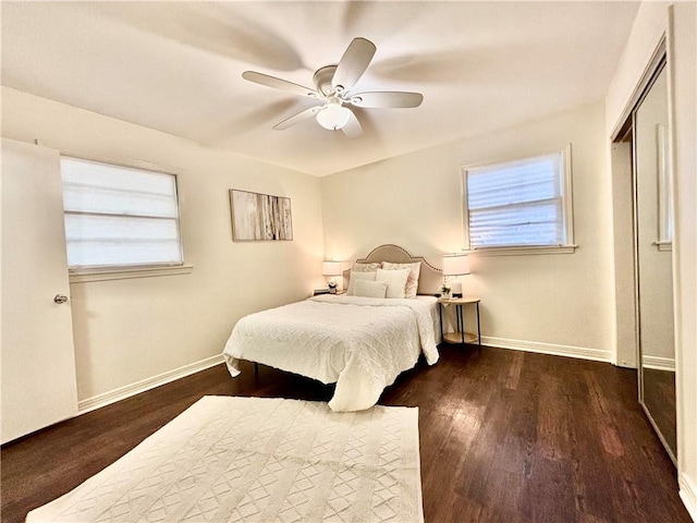 332 Syracuse St, Mobile, AL 36608 - bedroom featuring wood finished floors, baseboards, and a ceiling fan