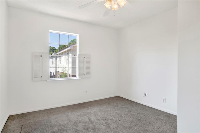 4017 Cottage Hill Rd Unit 17, Mobile, AL 36609 - carpeted spare room featuring a ceiling fan and baseboards