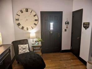 foyer featuring dark wood-type flooring