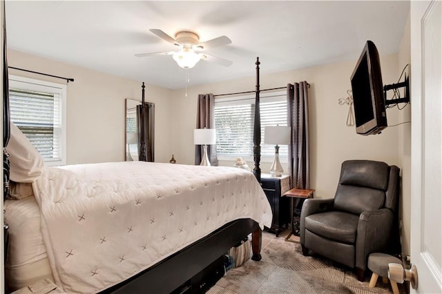 bedroom with ceiling fan