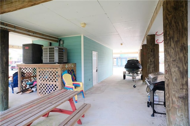 view of patio with area for grilling