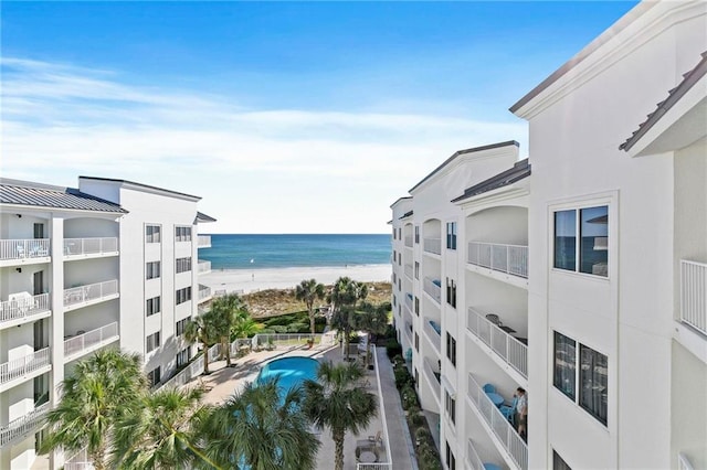 water view with a beach view