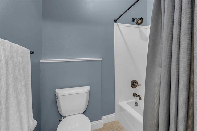 6400 Harbor Place Dr, Daphne, AL 36526 - full bath with baseboards, tile patterned floors, shower / bath combo, and toilet
