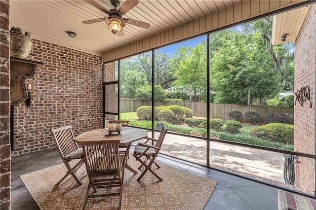 6400 Harbor Place Dr, Daphne, AL 36526 - sunroom / solarium featuring ceiling fan and outdoor dining space