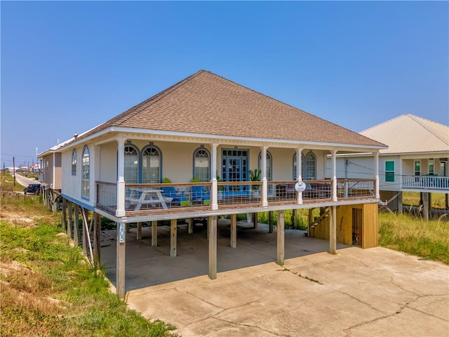 rear view of house with a patio area