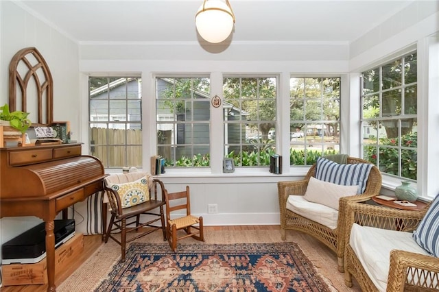 sunroom / solarium with a wealth of natural light