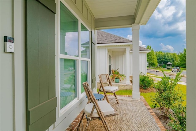 balcony with a porch