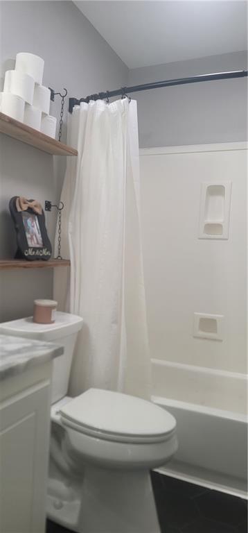 13556 James Copeland Dr, Mobile, AL 36695 - bathroom with vanity and shower / tub combo