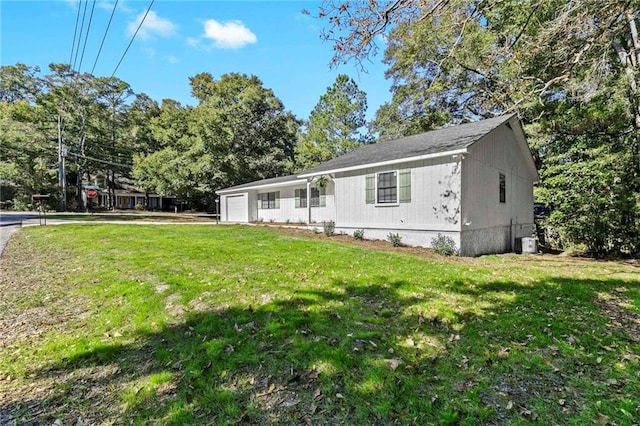 exterior space with a front yard