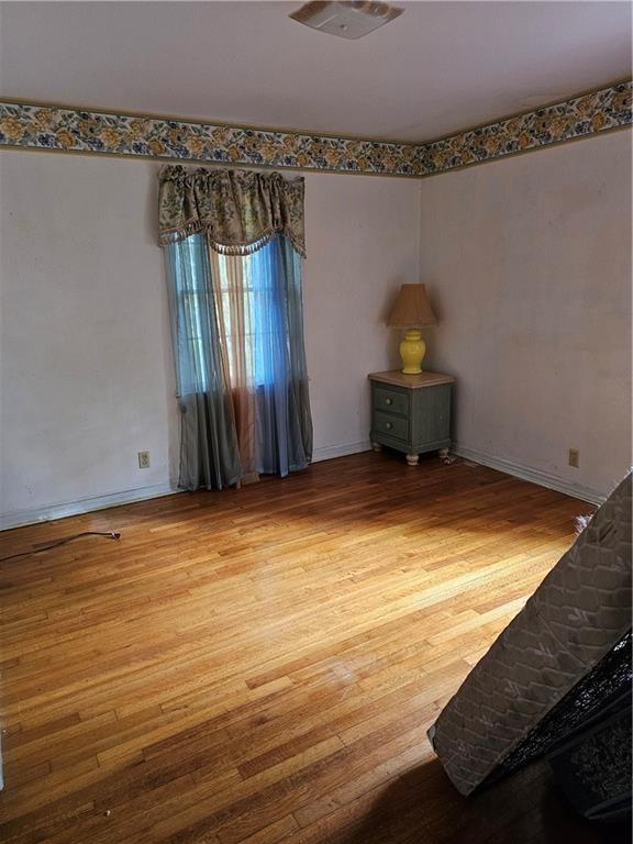 empty room featuring light wood-type flooring