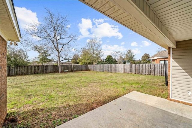 view of yard featuring a patio area