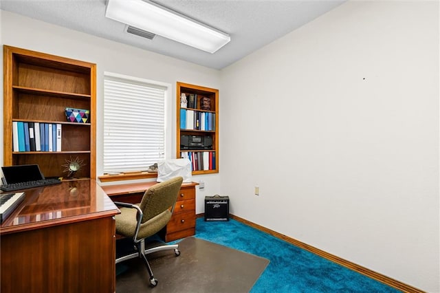 view of carpeted office