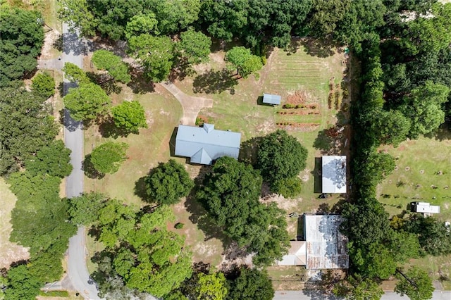 drone / aerial view with a rural view