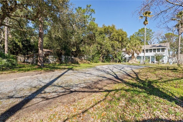 exterior space featuring driveway