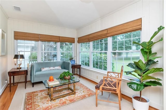 sunroom featuring plenty of natural light