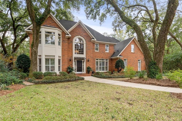 view of front facade with a front yard