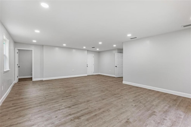 empty room featuring light hardwood / wood-style flooring