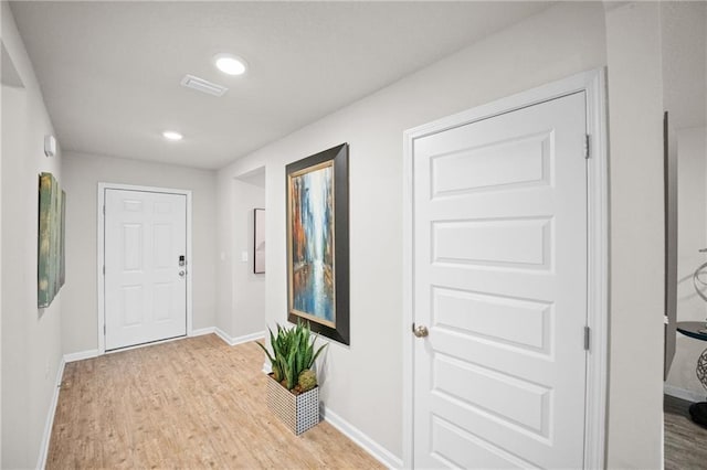 8320 Ogilvy Ct, Daphne, AL 36526 - entrance foyer with baseboards, recessed lighting, and light wood-style flooring