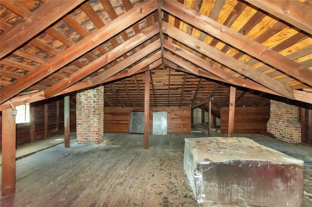 view of attic